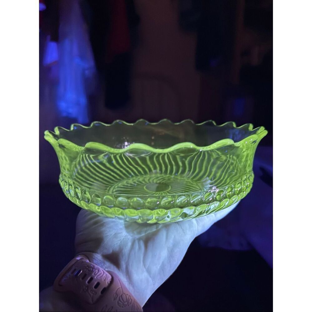 EAPG Antique Tiffin Glass Company Bowl 1888 Mn Glow